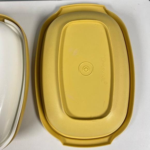 Vintage Tupperware 3 Pc Harvest Gold Microwave Vegetable Steamer 1273 1274 1275 - Picture 7 of 8